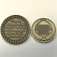 Pièce de monnaie commémorative 3D personnalisée en métal précieux avec gravure de logo sur mesure et artisanat en relief
