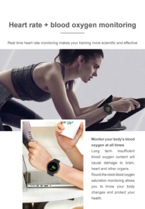 Montre connectée sportive XW100 la plus vendue, tracker d'activité portable, surveillance de la fréquence cardiaque, de l'oxygène sanguin et de la pression artérielle - Product Image 5