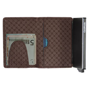 Custom Logo Anti-Theft PU <b>Business</b> <b>Card</b> <b>Holder</b> Open Closure Fashion RFID Blocking Nylon Lining Short Large Capacity Unisex - Product Image 2