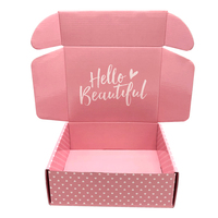 Boîte d'expédition en carton ondulé brillant haut de gamme pour soins de la peau avec logo personnalisé, emballage pour coffret cosmétique