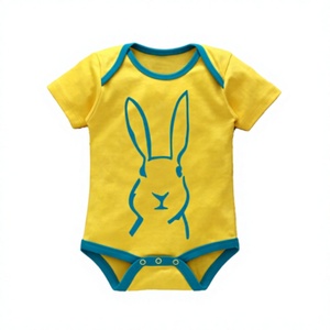 Combinaison bébé en coton biologique à manches longues, personnalisable, douce, respirante, unisexe, pour nourrissons, vente en gros OEM - Product Image 1
