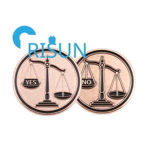 Moneda de desafío personalizada al por mayor con esmalte suave o duro, con diseño de suerte y destino, tipo moneda de decisiones Sí/No, impresa en UV, colorida, con la palabra SÍ o NO - Product Image 4