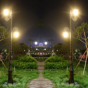 Farola Solar LED de Aleación de Aluminio, 24V, Celda Solar Mono Si, 5 Años de Garantía, Iluminación para Jardín y Parque al Aire Libre - Product Image 4