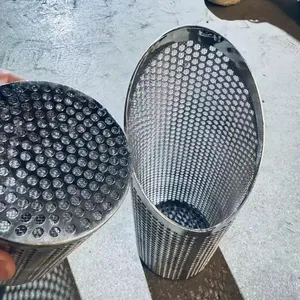 304 316 Stainless Steel Industrial Strainer Baskets New Iron Wire Mesh Filter Elements with Exhaust Perforated Tube