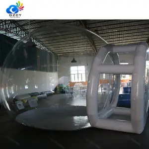 Büyük açık tek tünel ev otel banyo şeffaf şişme şeffaf kubbe kabarcık çadır ile sessiz fan
