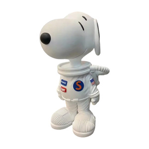 Modèle de sculpture de statue de chien en fibre de verre de style astronaute Design décoratif - Product Image 3