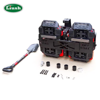 Équipement universel d'intégration de pneu de secours de hayon d'ORV Liush pour la boîte à outils d'accessoires de corps de Jeep Wrangler Ford Bronco