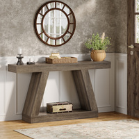 Table de canapé Tribesigns de 55 pouces avec rangement, table console de style fermier pour la maison, meuble d'entrée rectangulaire en bois