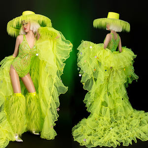 Disfraz de <span class=keywords><strong>Grinch</strong></span> Navideño para Cosplay, <span class=keywords><strong>Traje</strong></span> de Monstruo Peludo con Falda para Representaciones Escénicas, Disfraz de Halloween - Product Image 2