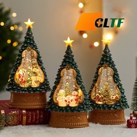 Lanterne à eau en forme de sapin de Noël avec boule à neige musicale, paillettes tourbillonnantes, neige, bonhomme de neige, décorations de Noël, cadeaux de Noël 2026