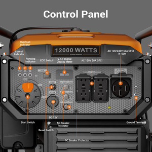 Générateur à essence à démarrage électrique 9000W 9kW 11,25 kVA, type ouvert, générateurs portables pour la maison, le chantier, les grands événements - Product Image 3