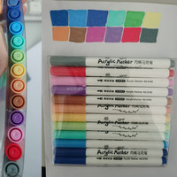 Marqueurs d'art acryliques OUTAE 12 couleurs, pointe feutre, encre permanente, encre colorée, plastique PP, ensemble de marqueurs liquides directs pour artistes peintres