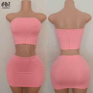 Ensemble deux pièces d'été personnalisé pour femmes : débardeur tube sans manches et short – Tenue de détente et de fitness – Collection 2026 du fabricant de vêtements - Product Image 2