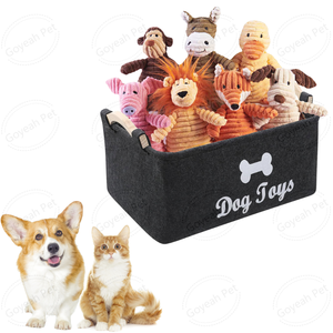 Bacs de rangement pour jouets pour chiens de grande capacité <span class=keywords><strong>panier</strong></span> de rangement organisateur en feutre pour jouets pour animaux de compagnie couvertures laisses - Product Image 1