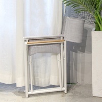 Chaise de camping pliable en aluminium léger et antirouille, ensemble de 3 meubles d'extérieur pour la plage, le balcon et le bord de la piscine