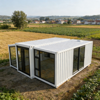 Bureau mobile préfabriqué pliable et extensible de 40 pieds, entièrement meublé, étanche et écologique, en conteneur