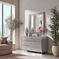 Meuble TV en verre et bois, moderne, réglable, écologique, de luxe, avec rangement et miroir personnalisé, pour salon et hôtel - Vente en gros OE HOME