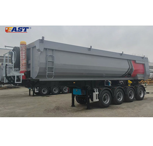EAST Hydraulic 60 80 tonnes 3 4 essieux remorque à benne basculante arrière 35 40 mètres cubes semi-remorque à benne basculante arrière remorques à vendre - Product Image 4
