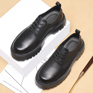 Chaussures de travail basses pour hommes, style britannique, semelle épaisse, en cuir souple, respirantes et antidérapantes, nouvelle collection 2026 - Product Image 3