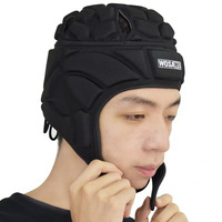 Casque de protection personnalisé rembourré souple, casque de rugby, casque de football américain, équipement de protection, casque de jeu de football américain bleu ABS Gua