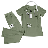 Ensemble de blouses et pantalons cargo à col en V, design confortable et fonctionnel, pour femmes et hommes, uniforme médical d'hôpital