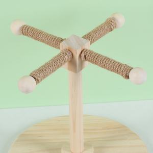 <b>Wooden</b> Parrot 360° Interactive Rotating <b>Toy</b> for Parakeets Cockatiels Lovebirds Conures Finches Budgies Bird <b>Toy</b> - Product Image 2