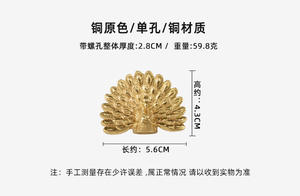 Maniglie per Mobili in Metallo Artigianale, Maniglie a Forma di Pavone e Scimmia in Bronzo, Accessori per Mobili, Decorazioni da Parete - Product Image 6