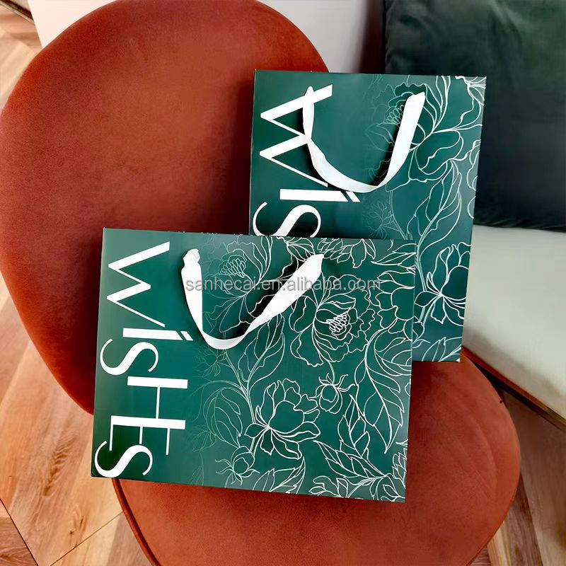 tote bags 9 by 12 inch green custom