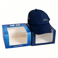 Boîte en papier personnalisée recyclable avec fenêtre transparente et pelliculage mat pour l'emballage de vêtements et de casquettes à visière – Offre Spéciale