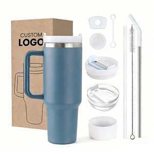 Vaso Térmico de Viaje Personalizado con Logotipo, 40 oz, con Pajita Extraíble, Resistente al Óxido y a los Arañazos, Regalo Perfecto - Product Image 1