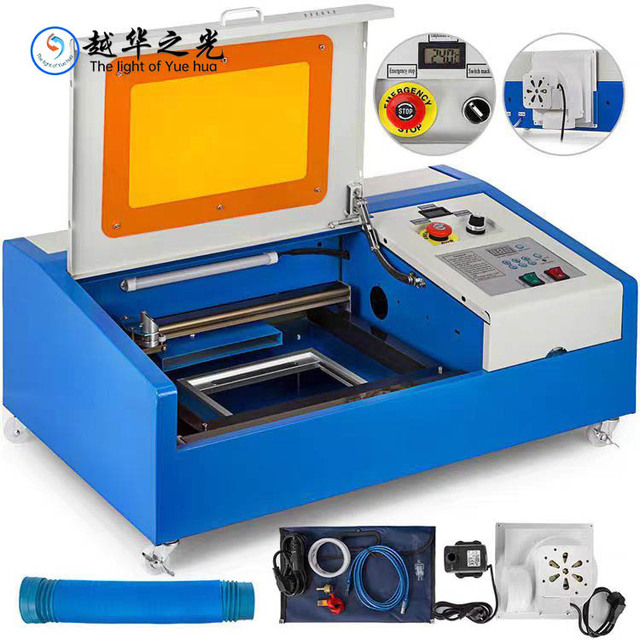 New 40W 50W Mini 3020 CO2 Laser Engraving & Cutting Machine Supports AI/DXF Formats Air-Cooled for Laser Marking Seals