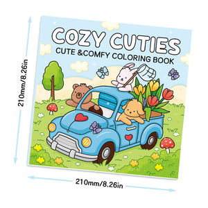 大人と10代の子供のためのカスタム卸売かわいい不気味なテーマぬりえブックキューティーファジーハイジーストレスリリーフ居心地の良いぬりえ - Product Image 4