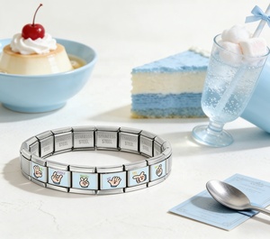 Pulsera Modular con Emojis Divertidos y Frescos en Azul, Regalo Moderno Personalizado con Foto, Joyería para Parejas, Reloj de Moda Creativo Personalizado - Product Image 2