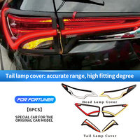 Couvre-phare et couvre-feux arrière automatiques avec éclairage LED noir, accessoires de voiture pour Toyota Fortuner AN150 AN160 2015-2022