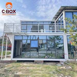 Cbox Easy Assemble Prefab Modular Mobile Glass Curtain Wall Office Villas Hotels Flat Pack Container <b>House</b> - Product Image 4