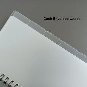 Nueva Tendencia, Libreta Espiral Negra Portátil de Plástico Esmerilado con Bolsillo para Dinero, Kit de Finanzas con Sobres para Efectivo, Libreta de Presupuesto - Product Image 5