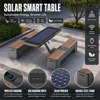 Banc solaire extérieur intelligent avec recharge USB sans fil et LED pour campus et place publique – OEM/ODM personnalisé
