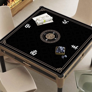 JUFORHQC Tapete de Mahjong Antideslizante y Reductor de Ruido de 315 Pulgadas con Bolsa de Tela y Almacenamiento en Cartón para Dominó y <span class=keywords><strong>Solitario</strong></span> (Negro) - Product Image 4