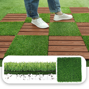 4 Uds 12x12 alfombrillas cuadradas de césped sintético parche de césped artificial azulejos decoración de césped DIY - Product Image 5