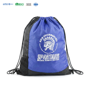 Custom Logo 210D Drawstring Gym Bag Waterproof Promotional Backpack for Fitness, Travel & Events