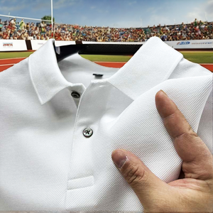 Tee Shirt Homme Été pour <span class=keywords><strong>Polo</strong></span> Logo Brodé Personnalisé Coton Mélangé Tricoté Solide pour <span class=keywords><strong>Polo</strong></span> T-Shirt Personnalisable Garçons - Product Image 3