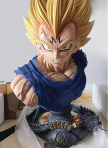 Buste de <span class=keywords><strong>Majin</strong></span> <span class=keywords><strong>Vegeta</strong></span> 1/1, sculpture GK Dragon Ball Anime pour collectionneurs, résine, lumières LED, sculpture artistique peinte à la main, haute précision - Product Image 5