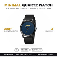 Grosir Pabrik Jam Tangan Quartz SKMEI 2112 Sederhana Tahan Air 30M Tali Silikon Lembut Gesper Baja Jam Tangan Fashion untuk Hadiah