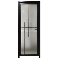 Porte d'entrée coulissante intérieure pour maisons, chambre, façade, système de conception de maison en aluminium, cadre en métal, porte pivotante en verre
