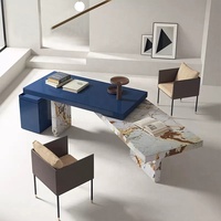 Boss Luxury Executive Bureau de bureau de style moderne avec marbre naturel Designer Étudier Organisateurs de bureau pour le bureau à domicile