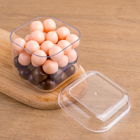 Boîte à gâteau mille-feuilles en plastique PS de qualité alimentaire, transparente, petite, pour tiramisu, mousse au lait de soja, emballage de pâtisserie - Vente en gros