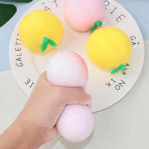 Juguete de silicona creativo con forma de melocotón grande para niños, suave, de rebote lento, descompresivo, relajante, simulador de compresión - Product Image 3