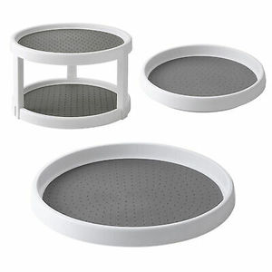 Antislip Pantry Kast Lazy Susan Draaitafel 2 Tier Roterende Kruidenrek