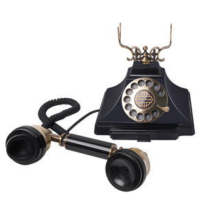 Alta qualità <span class=keywords><strong>Noir</strong></span> antico Audio Guest Book Recorder vecchio stile con quadrante telefono con filo - Product Image 2