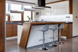 אופנה מודרנית עיצוב מטבח בינוני שני גוונים מבריק אקריליק ארונות מטבח - Product Image 3